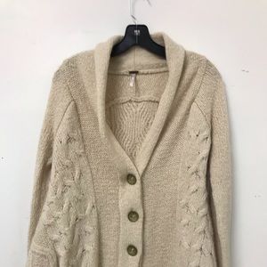 Free people brass button cardigan